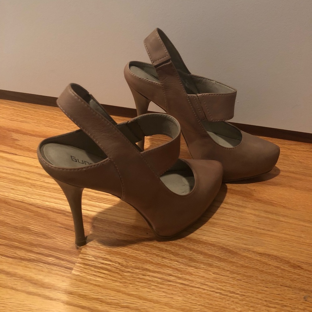 Taupe Sandal Heel Platform Shoes
